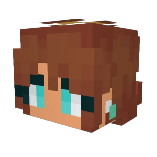 Hedgelina Minecraft avatar head, 3D render