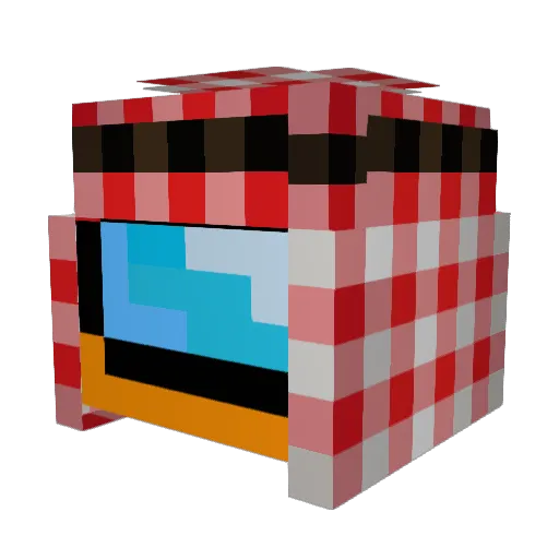 Hedgester Minecraft avatar head, 3D render