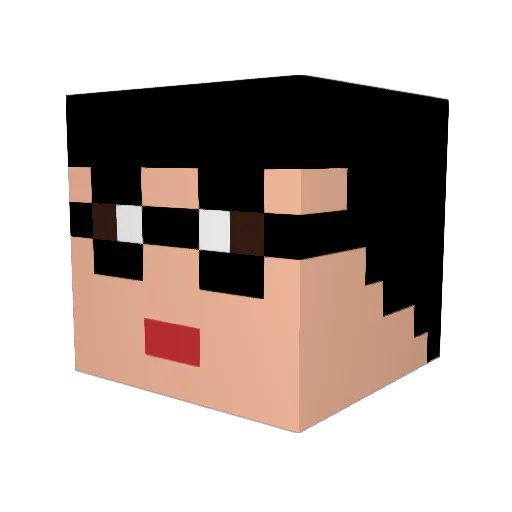 Hedhai Minecraft avatar head, 3D render