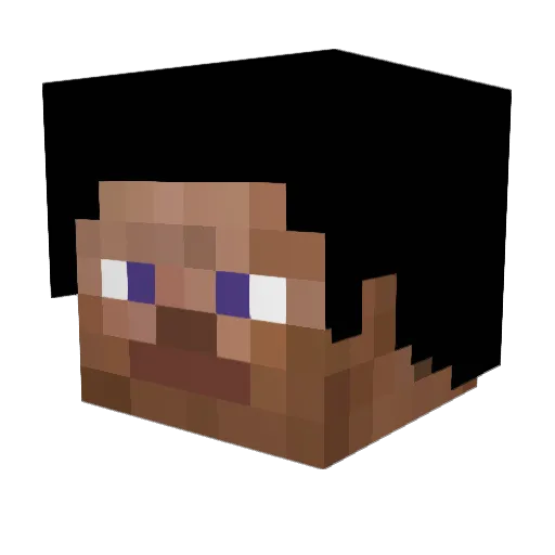 HediRock Minecraft avatar head, 3D render