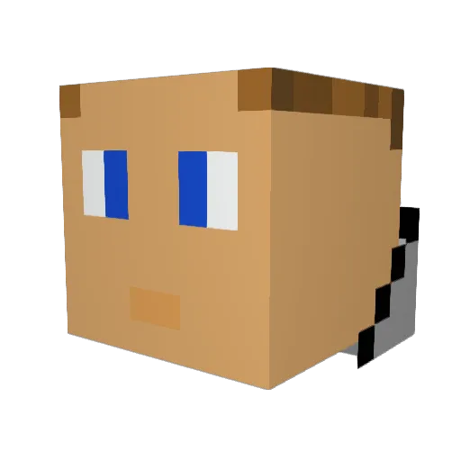 Hedstroms Minecraft avatar head, 3D render