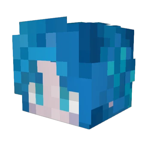 HeduardoBits Minecraft avatar head, 3D render