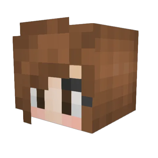 Hedvig3 Minecraft avatar head, 3D render