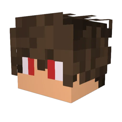 Heeadzz Minecraft avatar head, 3D render