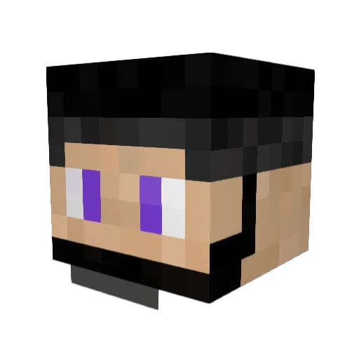 HeeayGamer Minecraft avatar head, 3D render