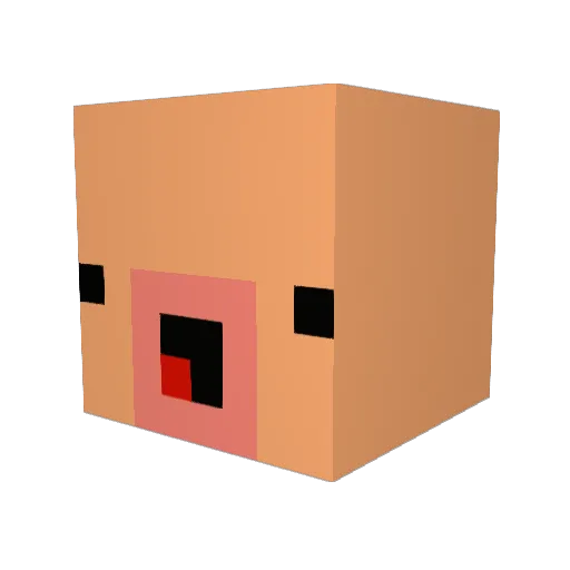 Heedamonster Minecraft avatar head, 3D render