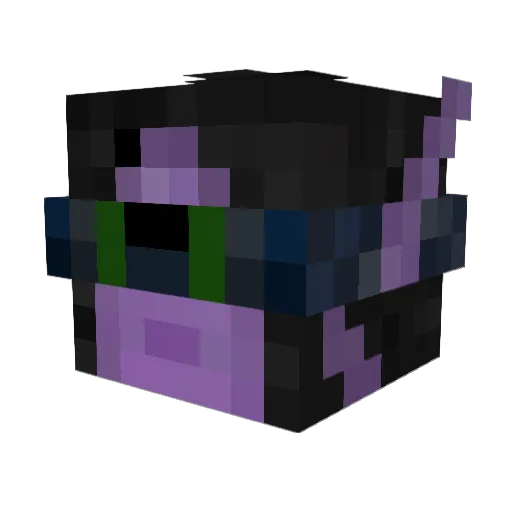 Heedroot Minecraft avatar head, 3D render