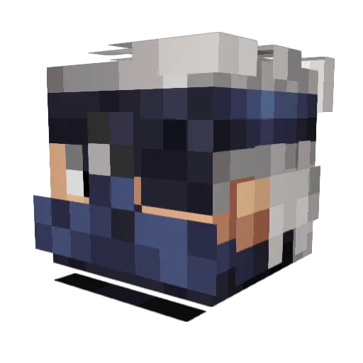 Heeeerobrine Minecraft avatar head, 3D render