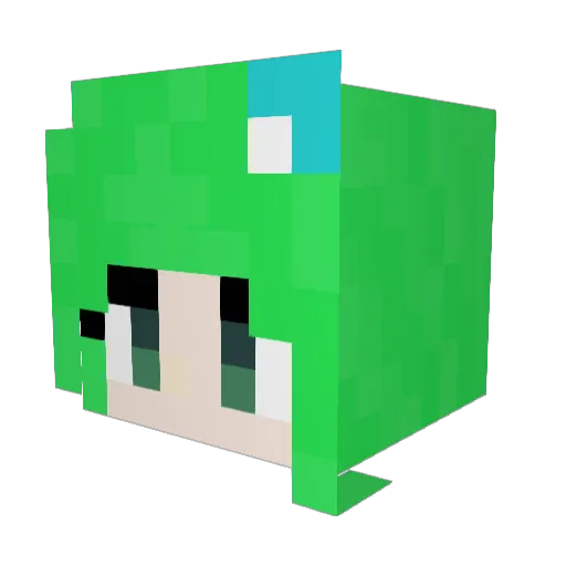 Heefables Minecraft avatar head, 3D render