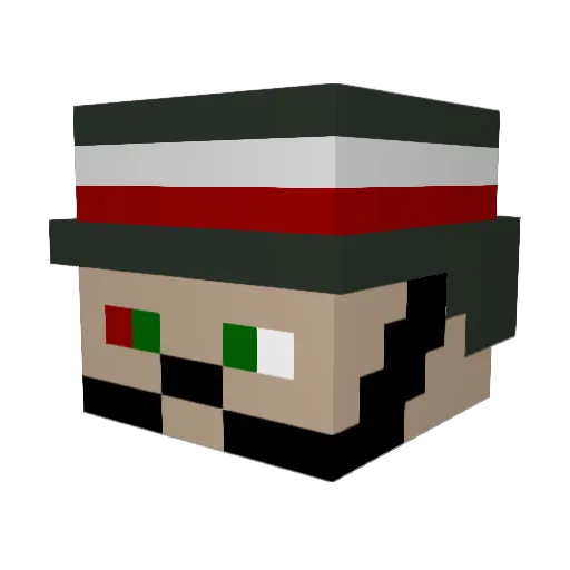 Heerbeert Minecraft avatar head, 3D render