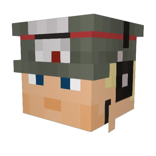 Heerser Minecraft avatar head, 3D render