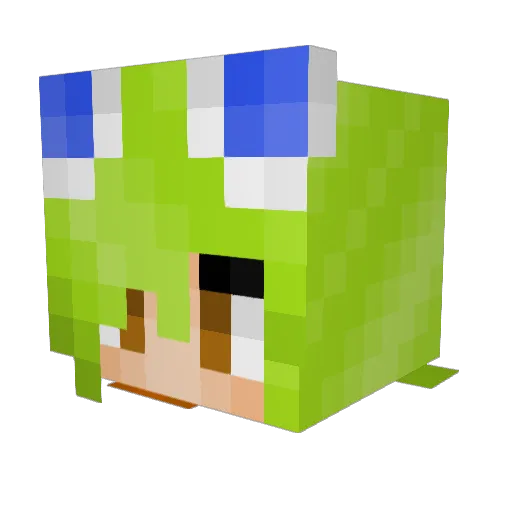 Heesoos Minecraft avatar head, 3D render