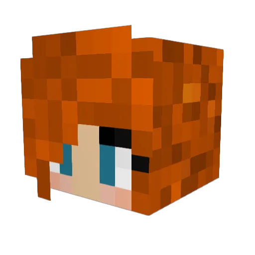 Heey Minecraft avatar head, 3D render