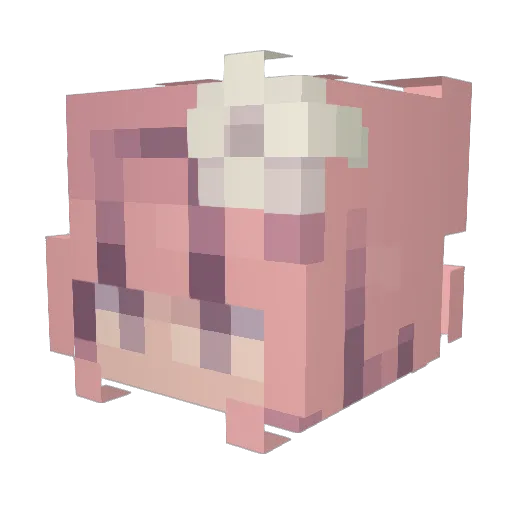 HeeyitsJac Minecraft avatar head, 3D render