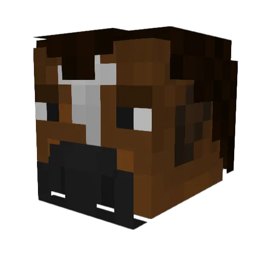 Hefchim Minecraft avatar head, 3D render