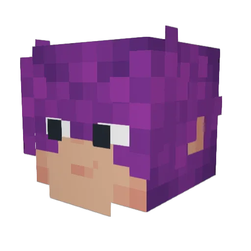 Hefdin Minecraft avatar head, 3D render