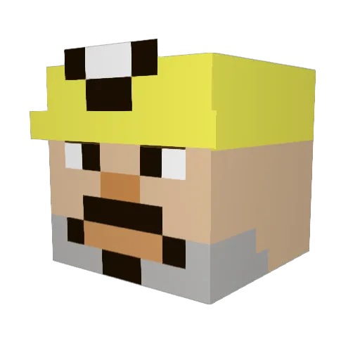 Heffnercr Minecraft avatar head, 3D render