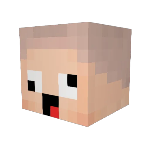 Heftig13 Minecraft avatar head, 3D render