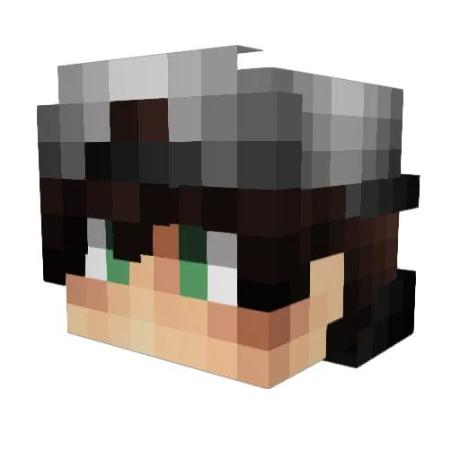 Heftiger_ Minecraft avatar head, 3D render