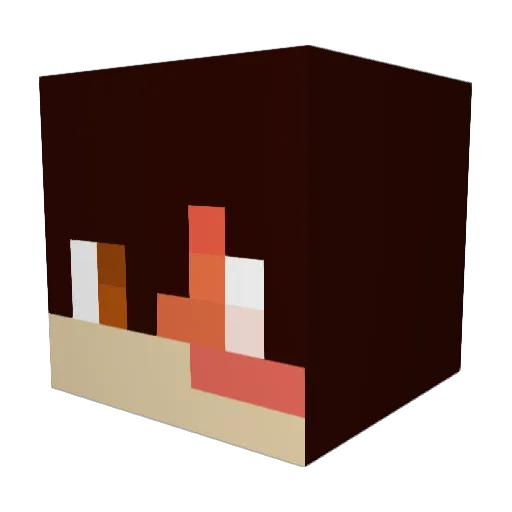 Heftisgter Minecraft avatar head, 3D render