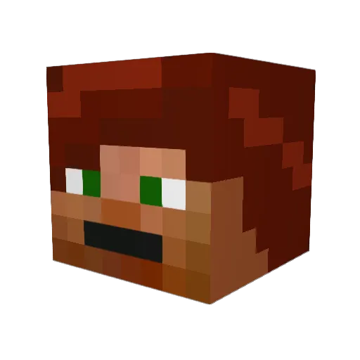 HeftyNinja Minecraft avatar head, 3D render