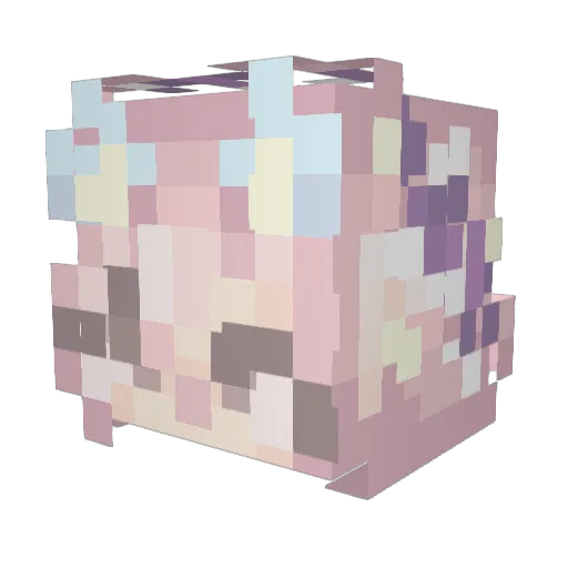 HeftyRat7318548 Minecraft avatar head, 3D render
