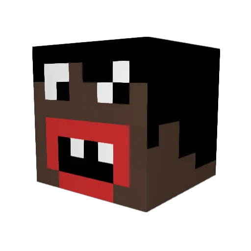 Hegaxyt Minecraft avatar head, 3D render