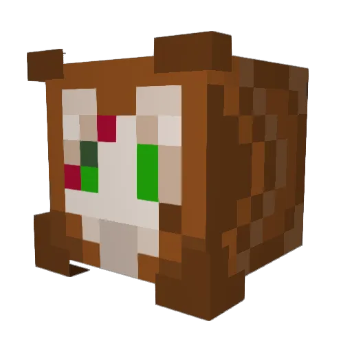 Hegel_ Minecraft avatar head, 3D render