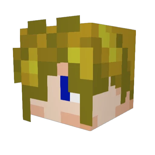 Hegge Minecraft avatar head, 3D render