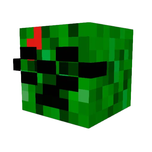 Heggiee Minecraft avatar head, 3D render