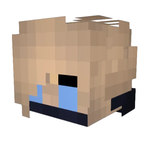 Heggira Minecraft avatar head, 3D render