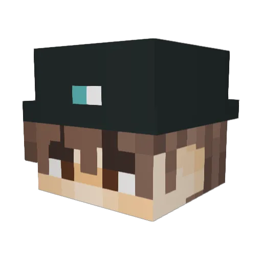HeheHenry Minecraft avatar head, 3D render