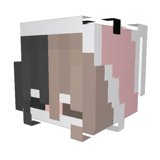 HehehehAHTaze Minecraft avatar head, 3D render