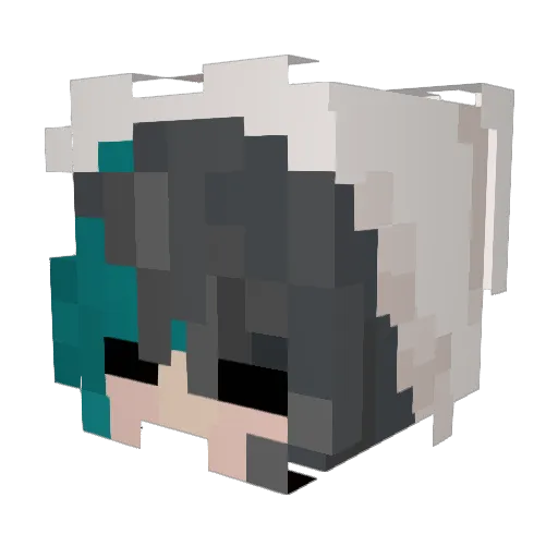 Heheitsmaddi Minecraft avatar head, 3D render