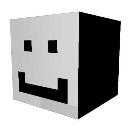 Hehki Minecraft avatar head, 3D render