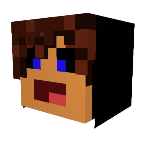 HeiEnrik Minecraft avatar head, 3D render