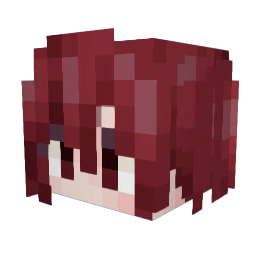 HeiKage Minecraft avatar head, 3D render