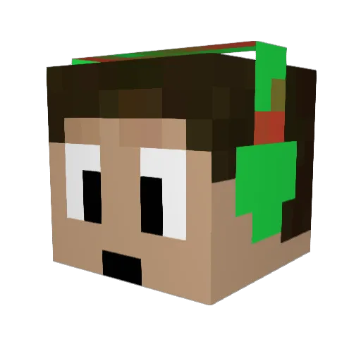 HeiLok Minecraft avatar head, 3D render