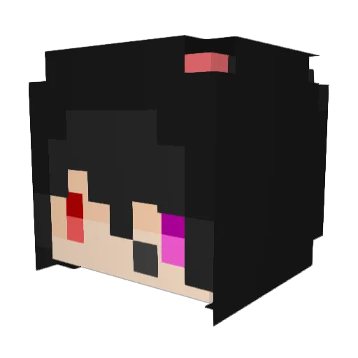 Hei_Mao Minecraft avatar head, 3D render