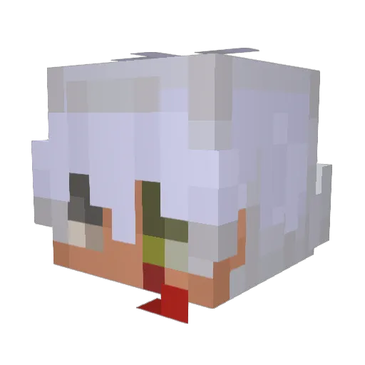 Heibatos Minecraft avatar head, 3D render