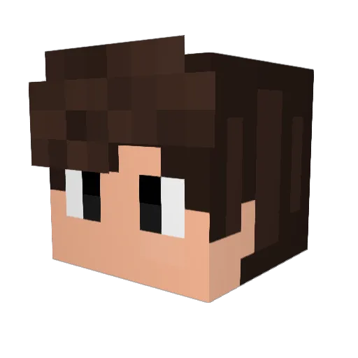 Heidee Minecraft avatar head, 3D render