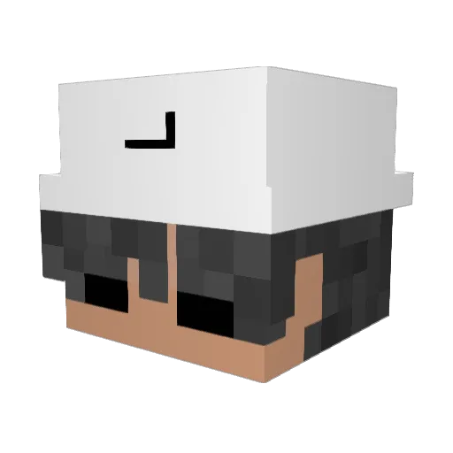 Heideggers Minecraft avatar head, 3D render