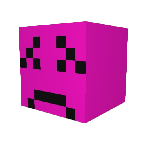 Heidenroslein Minecraft avatar head, 3D render