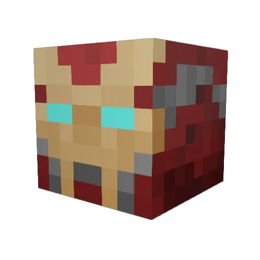 Heights_HD Minecraft avatar head, 3D render