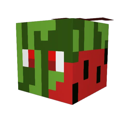 HeiligeMelone Minecraft avatar head, 3D render