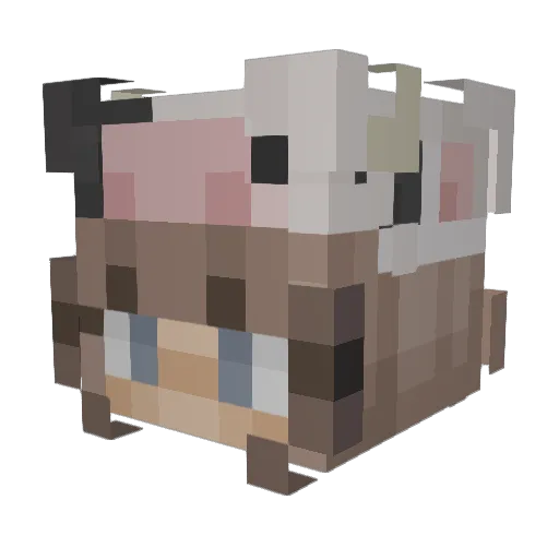 HeiligeMerlini Minecraft avatar head, 3D render