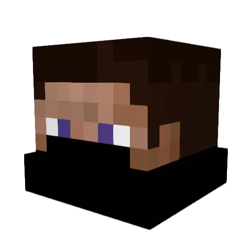 HeimeRB Minecraft avatar head, 3D render