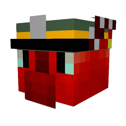 Heinrich_005 Minecraft avatar head, 3D render