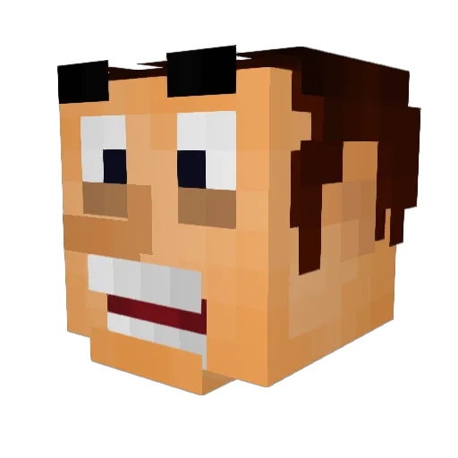Heinz_Doof Minecraft avatar head, 3D render