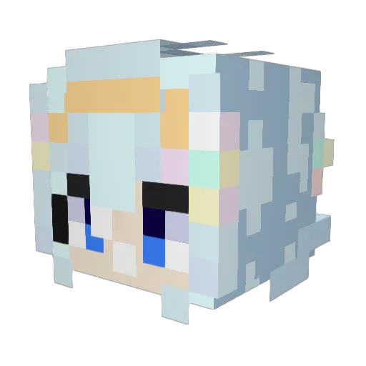 HeinzyGuders Minecraft avatar head, 3D render